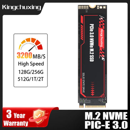 Kingchuxing NVMe M.2 PCIe3.0 SSD Gen3x4 M.2 2280 Internal Solid State Drive for Laptop PC Desktops