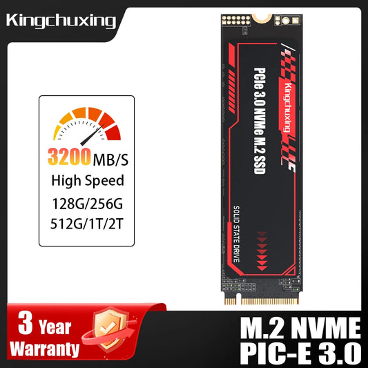 Kingchuxing NVMe M.2 PCIe3.0 SSD Gen3x4 M.2 2280 Internal Solid State Drive for Laptop PC Desktops
