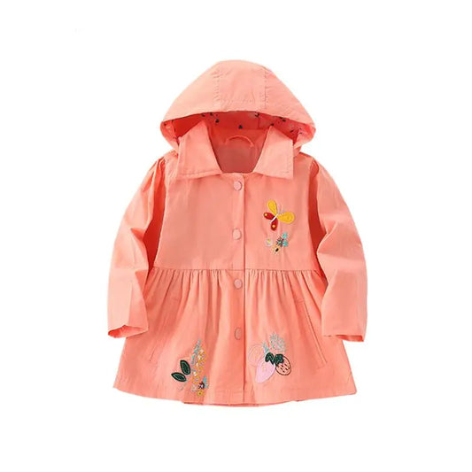 2025 New Children's clothing Baby Girls Jacket Coat Cotton Embroidery Strawberry  Hoodie New Tops for Kids Clothes
